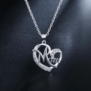 “Mom” Heart necklace